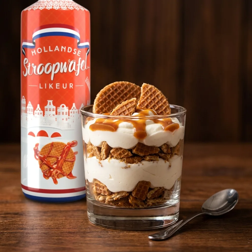 Stroopwafel Dessert im Glas