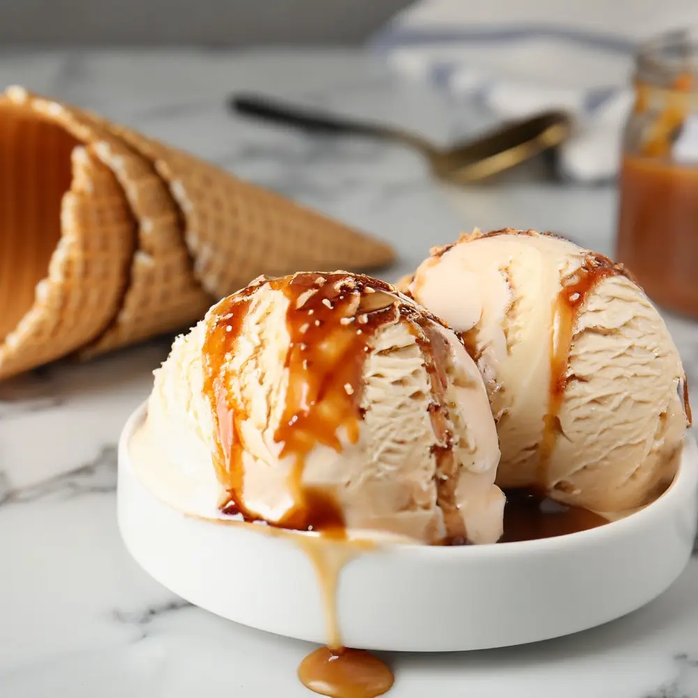 Koekie-Karamel ijs met Hollandse Stroopwafel Likeur