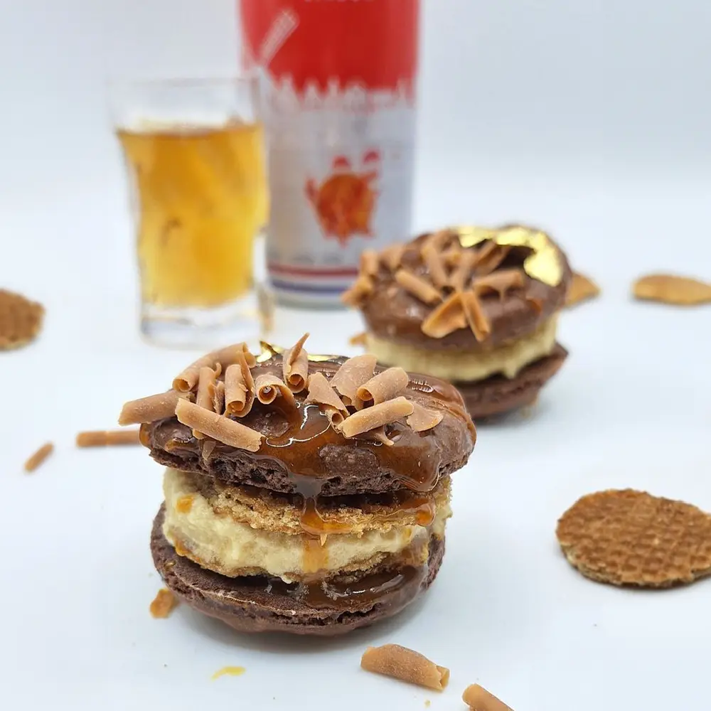 Stroopwafel Macarons met Hollandse Stroopwafel Likeur